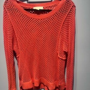 Michael Kors Coral Mesh Knit Sweater